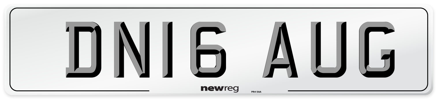 DN16 AUG Number Plate from New Reg